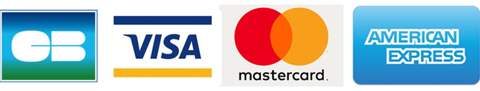 CB | VISA | MasterCard | American Express