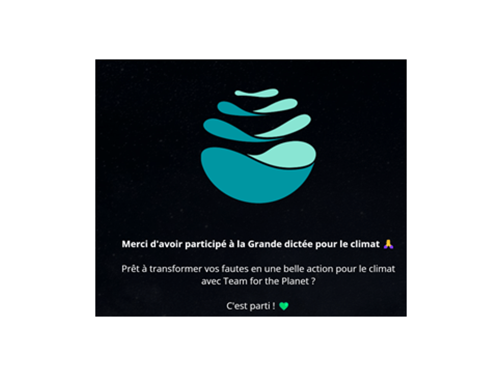 La Grande Dictée de Team for the Planet